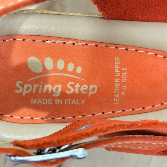 Spring Step Women's Chaya Orange Wedge Open Toe Sandal NWOB - Size 40 EUR & 9 US - Picture 9 of 10